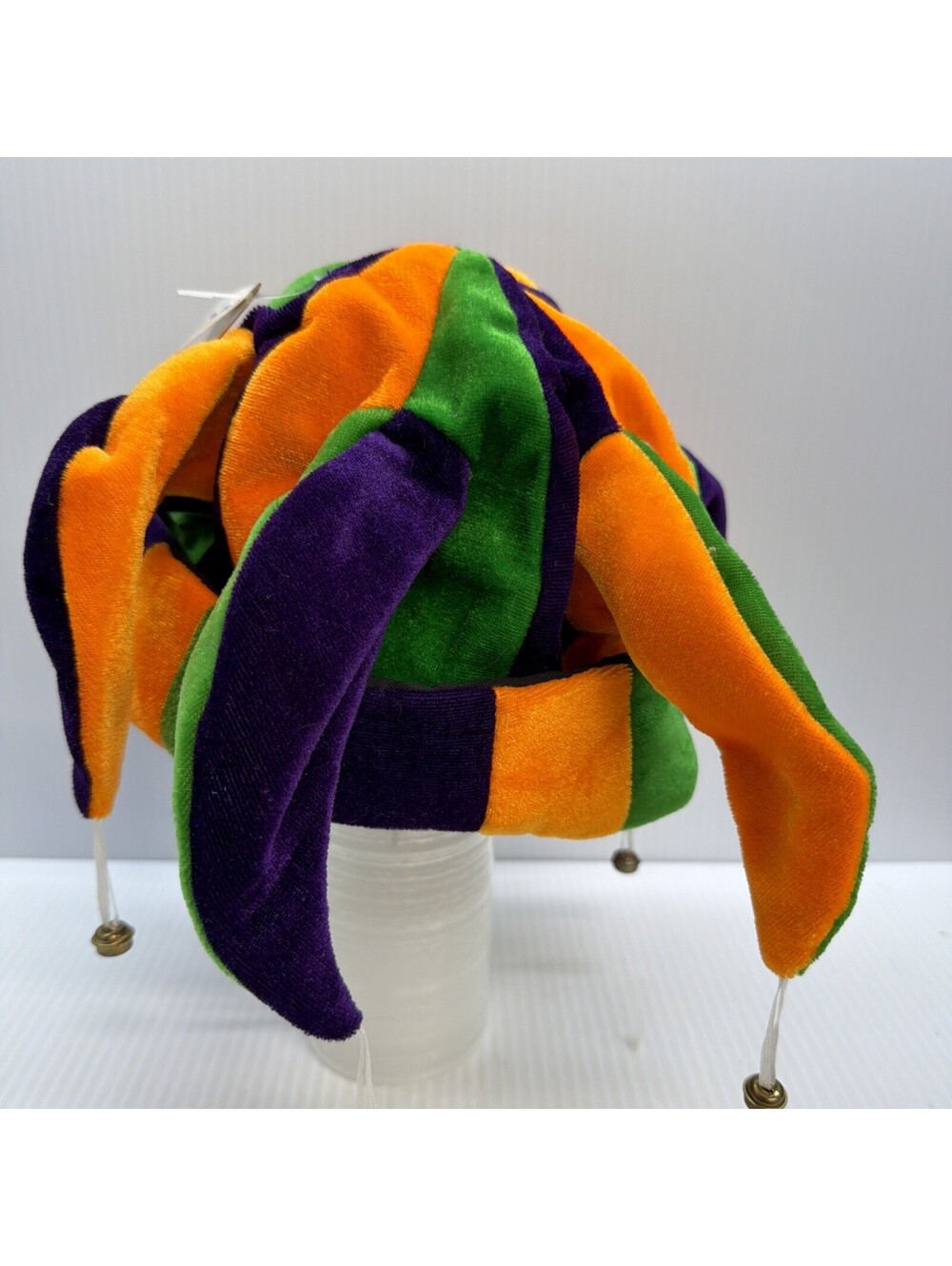 Mardi Gras Jester Hat Multi Color  6 Points Bells Fun